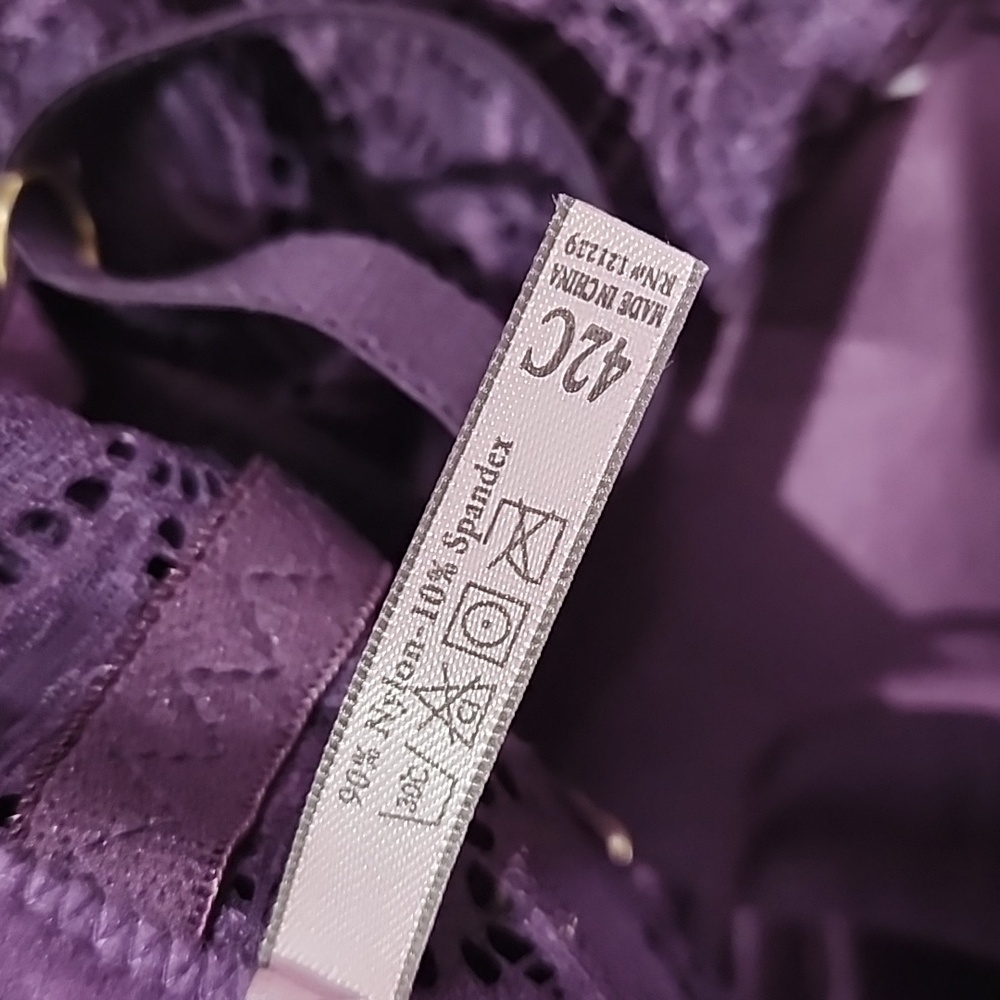 Body Frosting Brand New Elegant Purple Lace Bralette - Picture 11 of 11